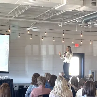 One of our leaders on stage.