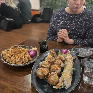 Various sushi rolls