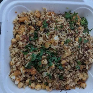 Shrimp w rice and chick peas