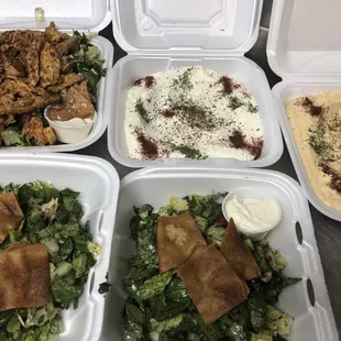a variety of food items