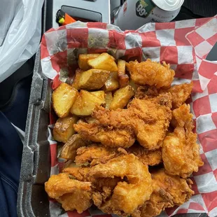 3PC TENDER 5 JUMBO SHRIMP WITH POTATO (Get Basha Sauce too)