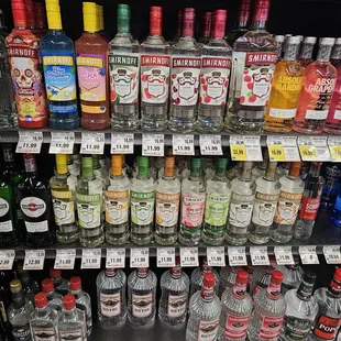  bottles of alcohol on a shelf in a store