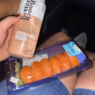 Hola Horchata Better Booch &amp; Salmon Nigiri