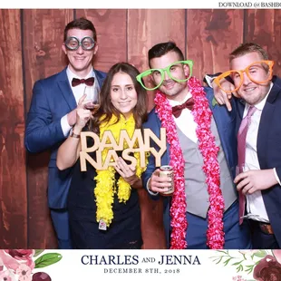 Open Air Photo Booth with Custom wood props