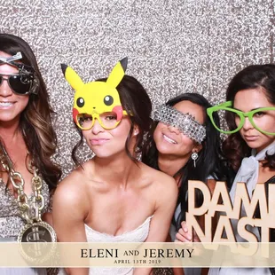 Open Air Photo Booth with props for a wedding