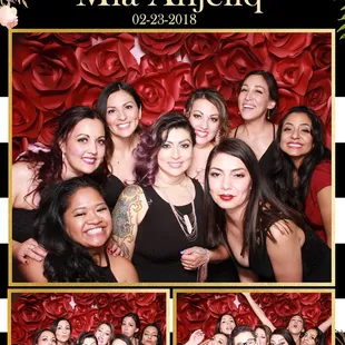 Open Air Photo Booth with custom backdrop