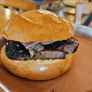 Prime brisket sandwich
