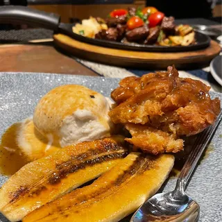 Whiskey Miso Bread Pudding