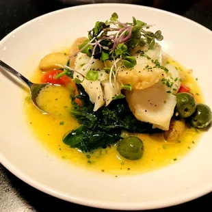 Butter poached Cod