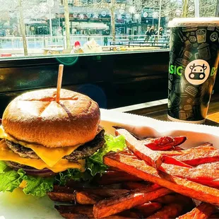 Big Double Basic Cheeseburger