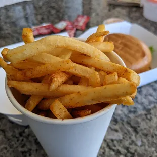 Thin cut french fries w/ house seasoning