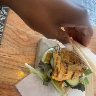 Sesame Salmon Sandwich