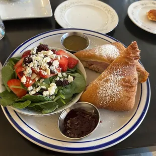 The Monte Cristo sandwich with Strawberry Salad