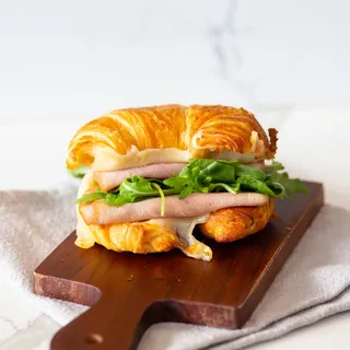 Swiss Ham and Egg Croissant Sandwich