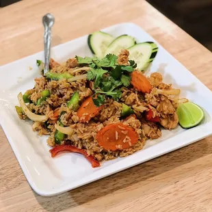 Spicy Fried Rice with chicken