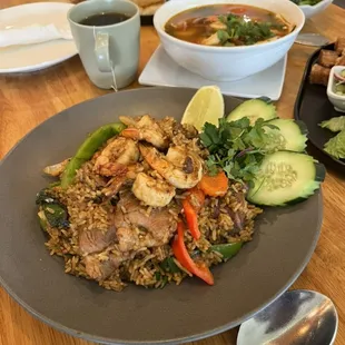 Spicy Fried Rice w/ pork, beef, and shrimp Combo