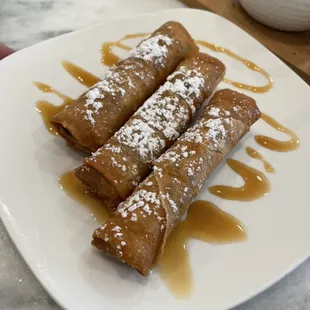 NEW Dessert item Crispy Banana Rolls