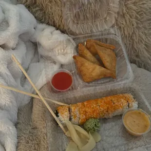 Spicy Crab and Crab Rangoon