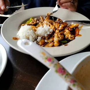 Spicy Chicken with anxious fork