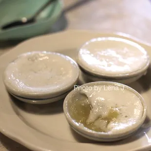 Coconut Pandan Pudding Cups ($6) - good! Served warm