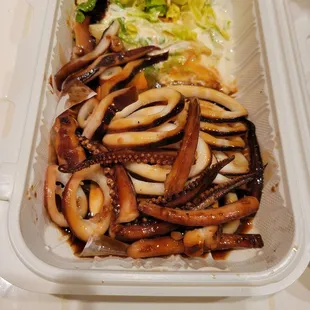 BBQ squid