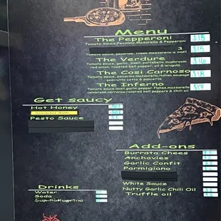 their menu from april after a few hours of being open