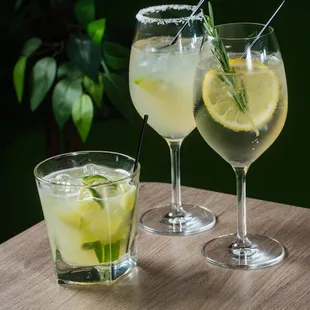 Caipirinha, Gim &amp; Tonica and Margarita.