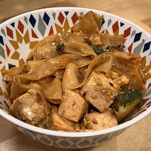E3. Pad-Kee-Mow (Drunken Noodles) with fresh tofu