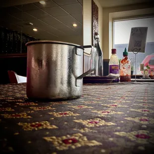 Water in tin cups (just like Thailand)