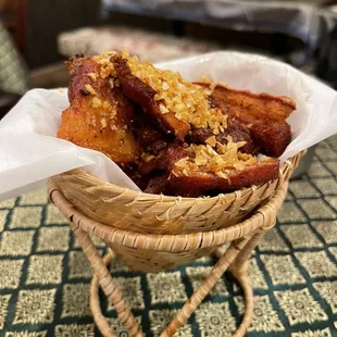 A8. Fried Pork Belly with Garlic