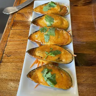Baked Mussels Tom Yum