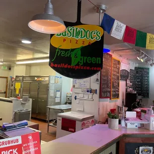 Open kitchen &amp; menu boards with options