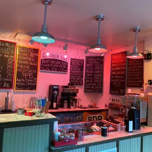 Menu and practicing social distancing