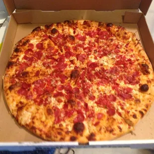 The pepperoni was crispy and delish