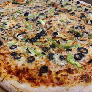 Create your own pizza Tomatoe Sauce, Mozzarella Cheese Black Olives, Mushrooms and Green Peppers