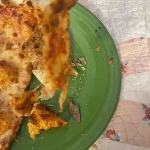 5 minutes after pick up. Falling apart