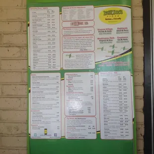 Outdoor menu