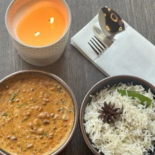 Chef&apos;s special fragrant,wholesome and yummy daal makhani and Jeera rice!