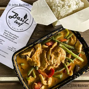 panang curry w/ chicken
