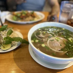 Large pho with rare steak