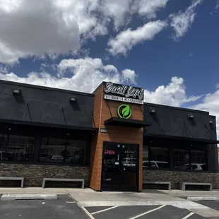 the front of the restaurant