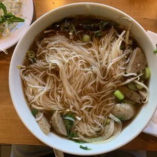 a bowl of noodle soup