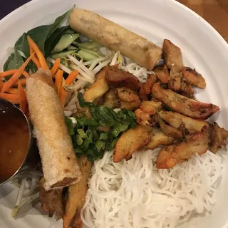 57. Grilled Chicken & Eggrolls (2) Bowl