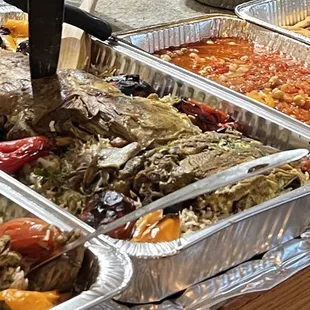 a variety of dishes