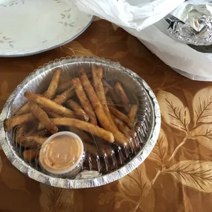 Fries that come with shawarma