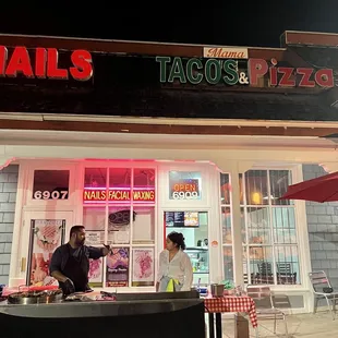 Grill outside the restaurant