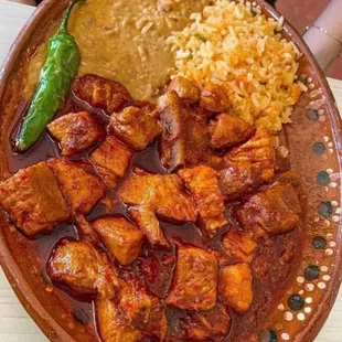 Pork Costilla en salsa roja