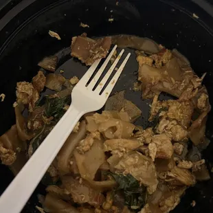 a fork in a slow cooker