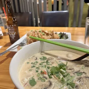 Tom Yum Kai and Mee Krob