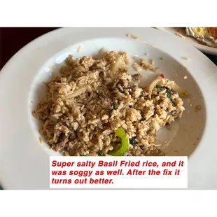 Super salty basil fried rice